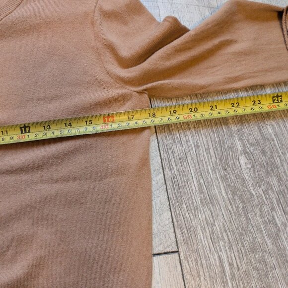 Banana Republic Camel Cotton-Cashmere Button-Front Cardigan | Size Small - Picture 9 of 11